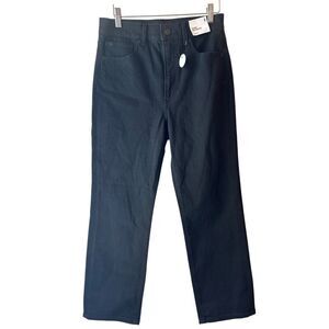 NWT Express Straight Super High Rise sz 6 Comfort Waistband Dark wash stretch